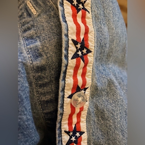 Vintage Bill Blass Women’s Plus Size 90s Style Denim Button Down Short Sleeve - Picture 7 of 10